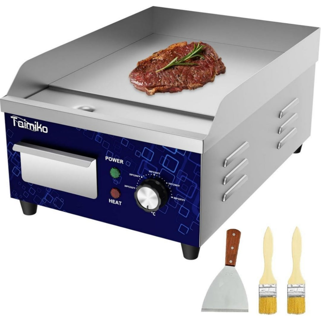 Taimiko Gril electrique 1700 W Noir Acier inoxydable Reglable