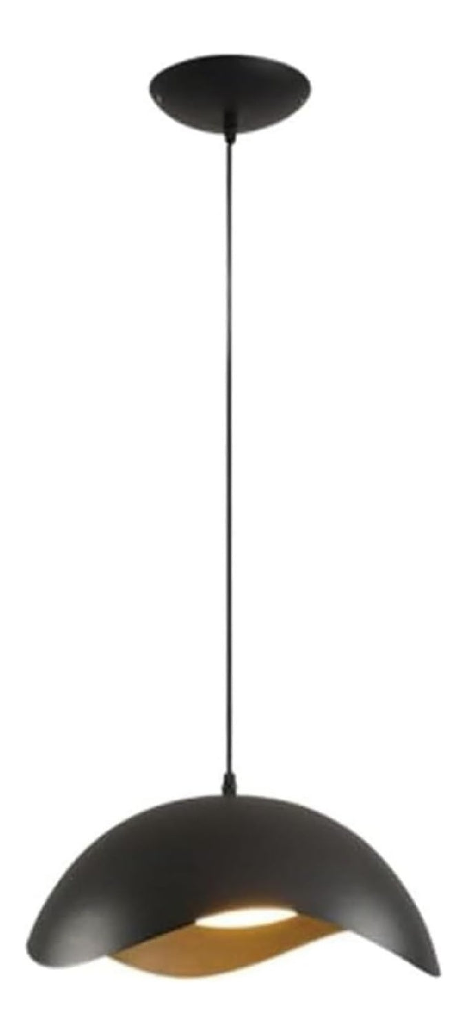 Luminaire Noir et Blanc a silhouette graphique de type suspension