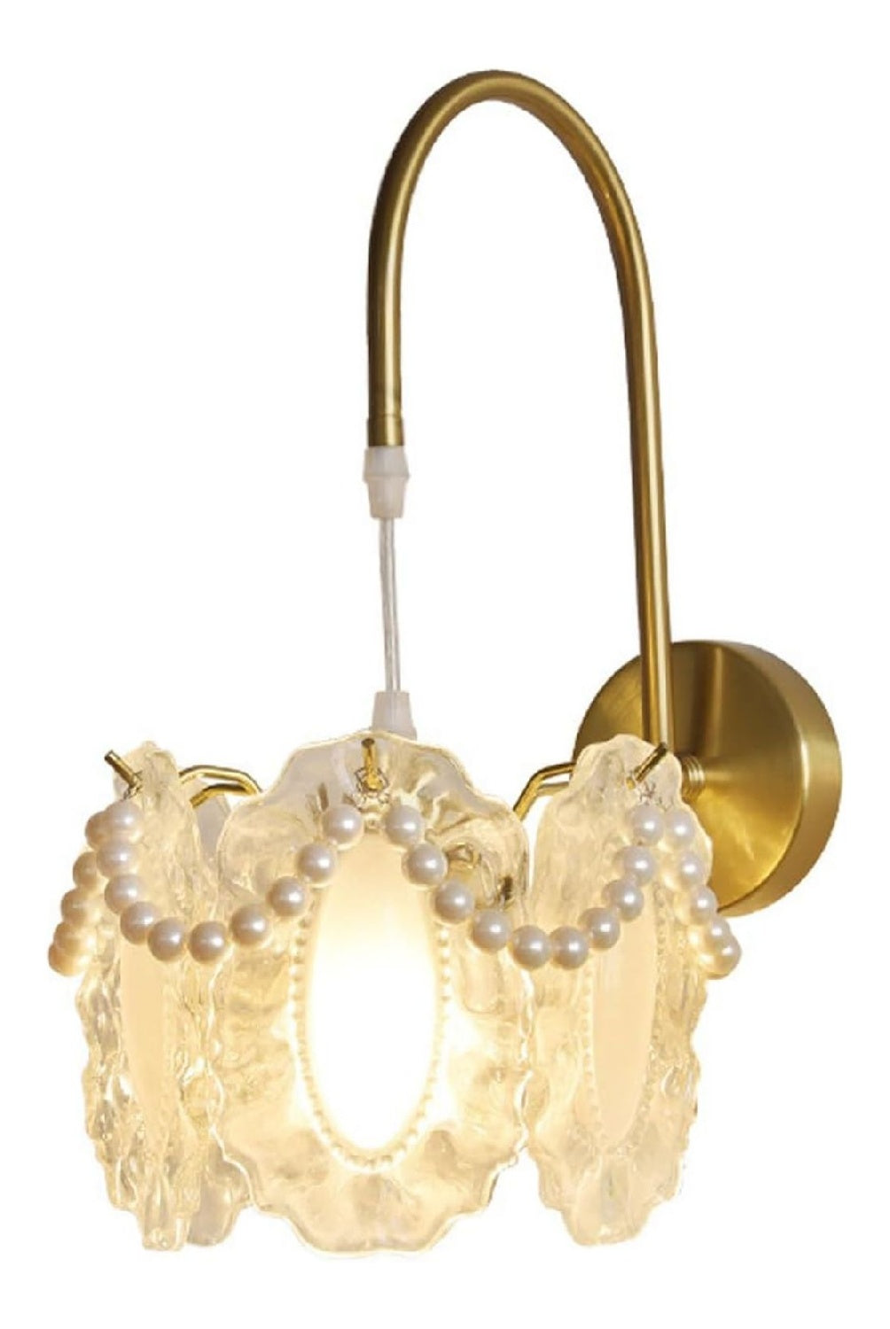 Applique murale Blanc et Transparent au style moderne avec conception fonctionnelle E14