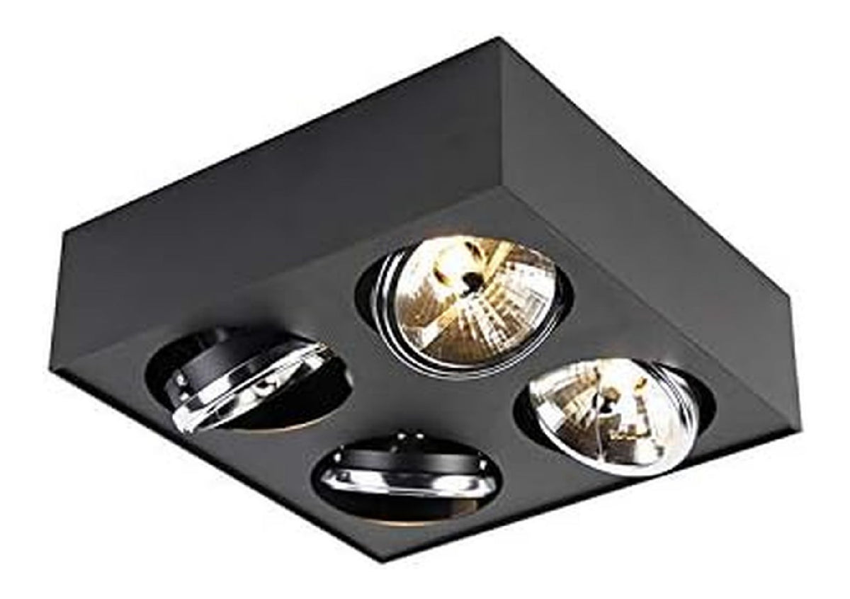 Luminaire Noir et Ambre a silhouette graphique de type spot de plafond IP20