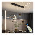 Luminaire Noir et Blanc a silhouette graphique de type suspension 48W 3000K