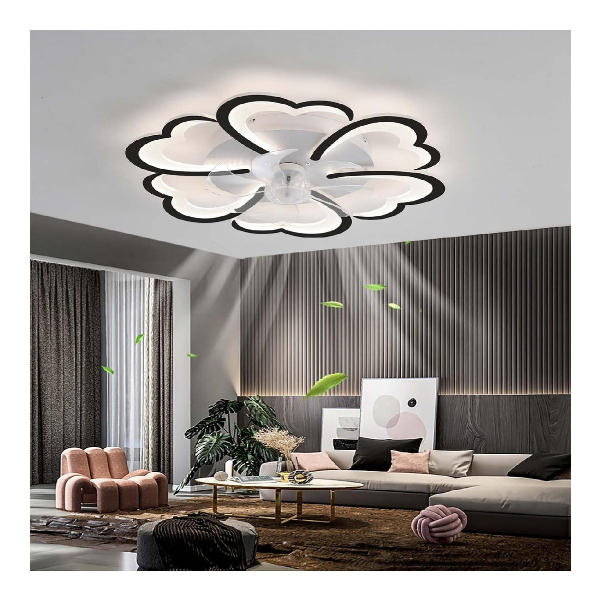 Solution lumineuse Noir et Blanc au dessin sobre en format plafonnier 24W 3000K