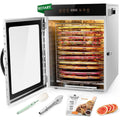 Kwasyo Deshydrateur alimentaire 1000 W Acier inoxydable Programmable Compatible lave-vaisselle