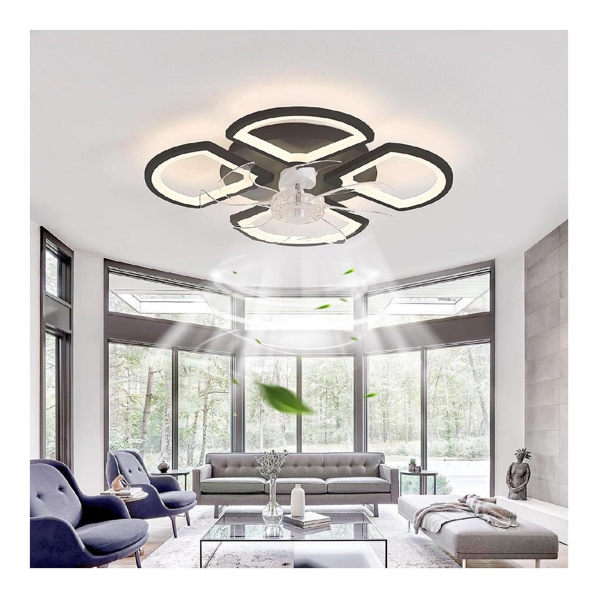 Luminaire decoratif Noir et Blanc avec diffusion lumineuse harmonieuse 100 W