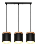 Eclairage Noir et Blanc contemporain en version lustre E27 7B-3661