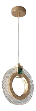Solution lumineuse Blanc et Dore au dessin sobre en format suspension 6000K