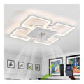 Luminaire Blanc et Ambre a silhouette graphique de type lustre 3000 K
