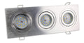 Solution lumineuse Blanc et Argente au dessin sobre en format spot de plafond IP20 GU10