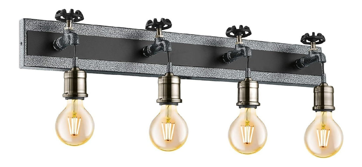 Applique murale Noir et Dore aux lignes epurees avec eclairage confortable 60 W
