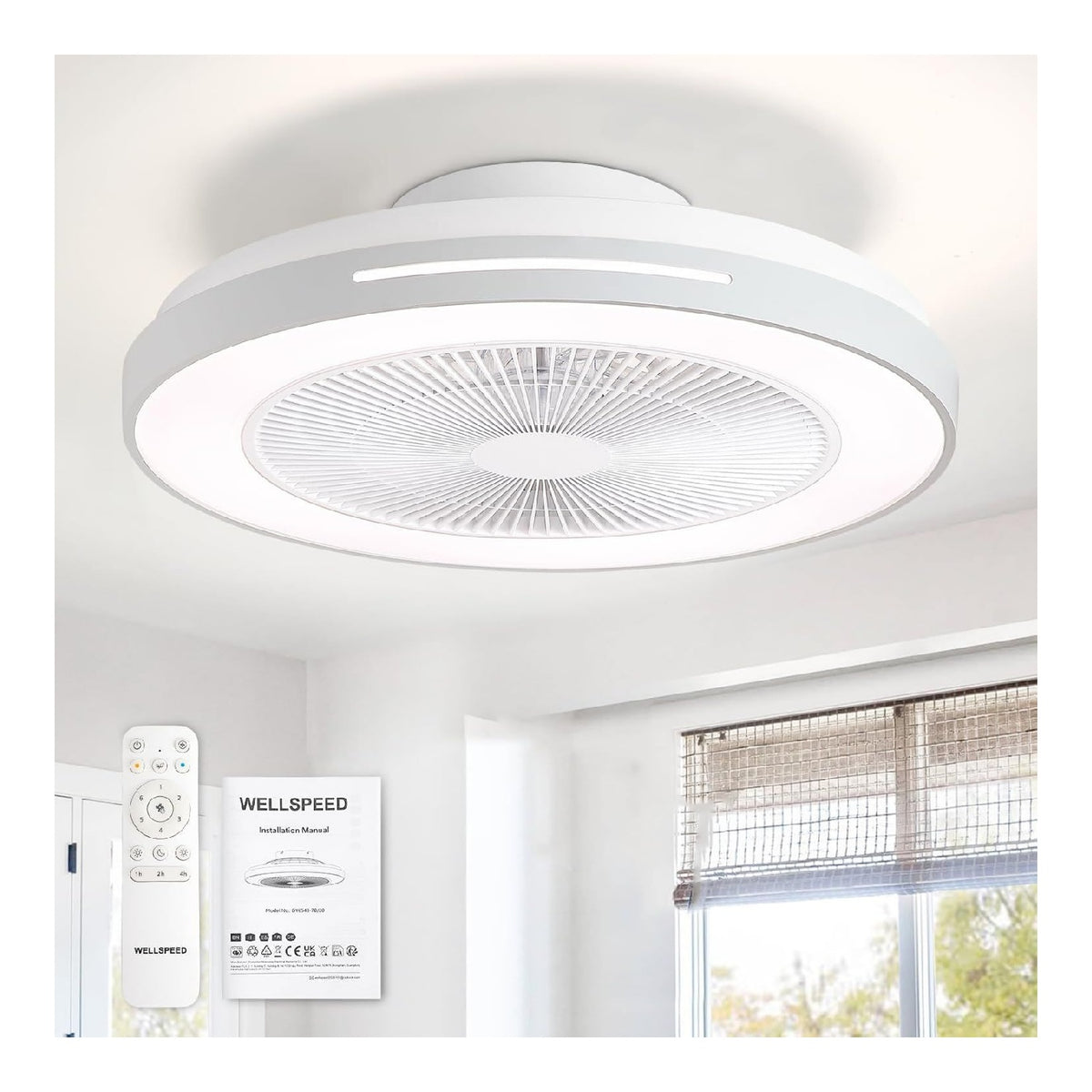 Luminaire Blanc et Ambre a silhouette graphique de type luminaire 58-7006