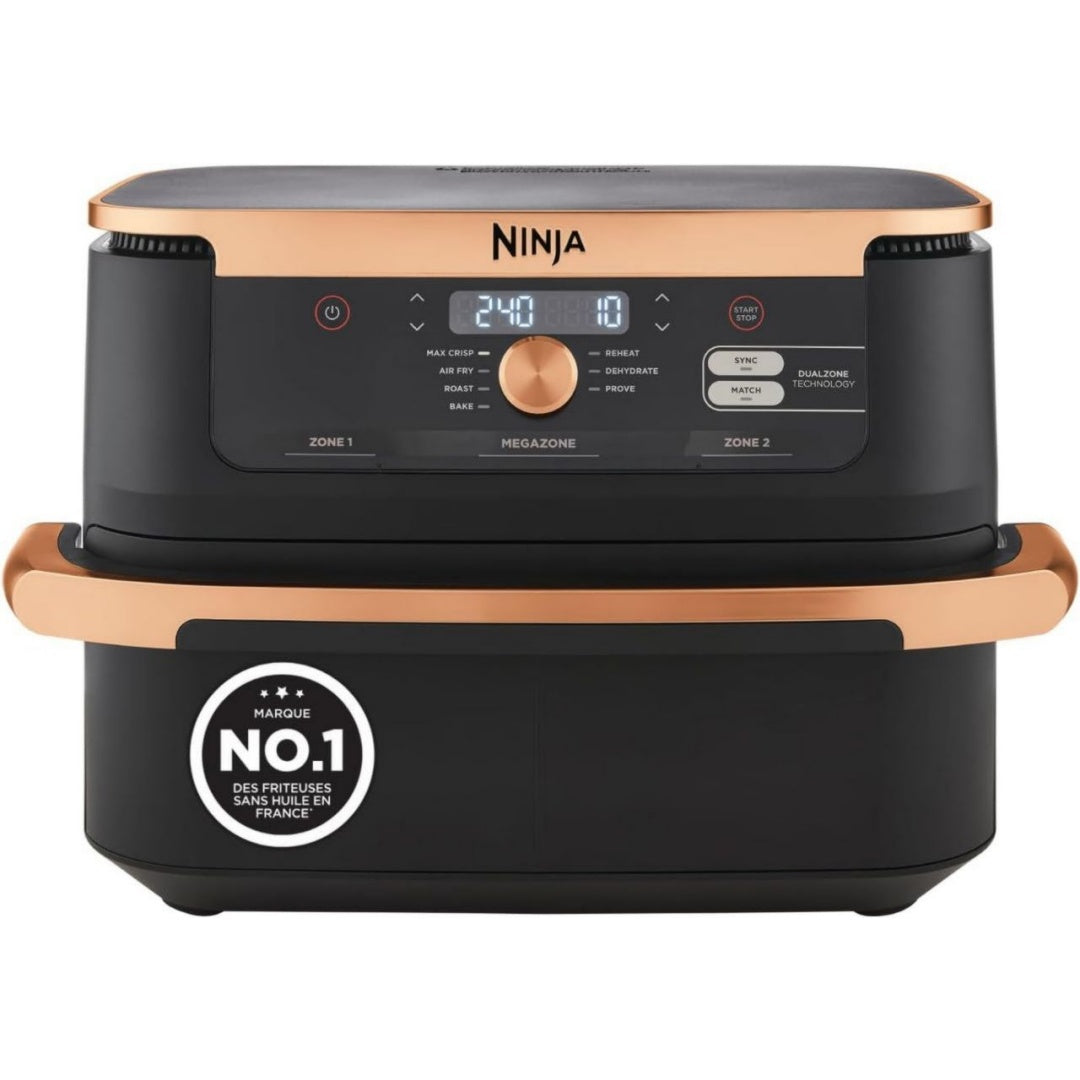 Ninja Friteuse sans huile 10.4 L Noir Revetement antiadhesif Compatible lave-vaisselle