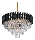 Luminaire Noir et Dore a silhouette graphique de type lustre E14