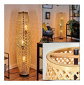 Lampadaire Noir et Ambre aux lignes epurees avec eclairage confortable 60 W IP20 E27