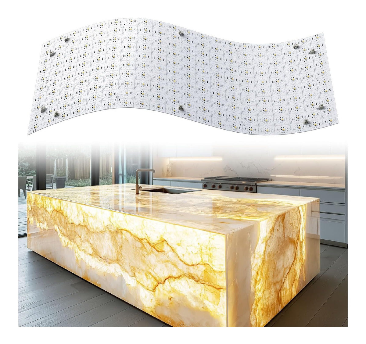 Eclairage Blanc et Rouge contemporain en version plafonnier 36W 3000K