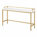 Console Rectangulaire en Bois et M¨¦tal Dor¨¦