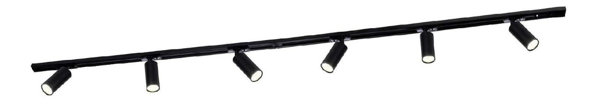 Solution lumineuse Noir et Blanc au dessin sobre en format rail de spots GU10
