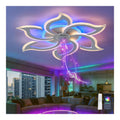Luminaire Blanc et Ambre a silhouette graphique de type lustre 3000 K