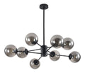 Suspension Noir et Gris a presence elegante et lumiere agreable E27