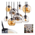 Suspension Noir et Ambre au style moderne avec conception fonctionnelle IP20 E27