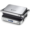 Amzchef Gril electrique 2000 W Argente Revetement antiadhesif