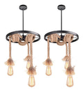 Luminaire Noir a silhouette graphique de type suspension 60W E27
