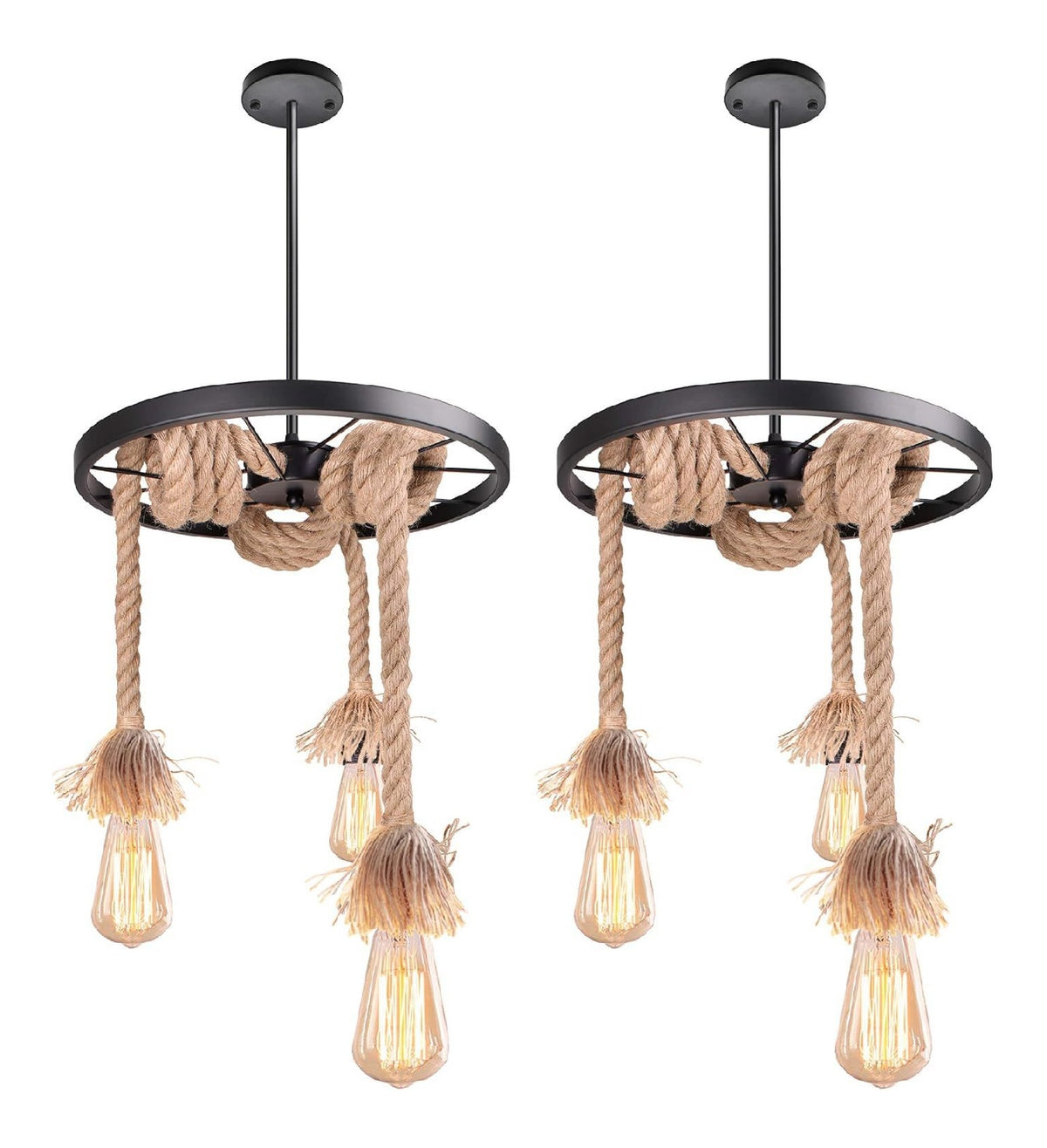 Luminaire Noir a silhouette graphique de type suspension 60W E27