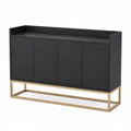 Buffet en bois composite avec cadre en m¨¦tal dor¨¦