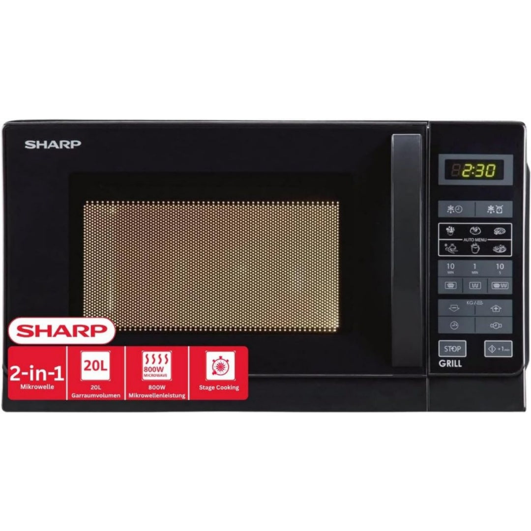 Sharp Gril electrique 20 L 37.6 W Noir Double zone