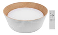 Plafonnier Blanc et Ambre aux lignes epurees avec eclairage confortable BR-9266