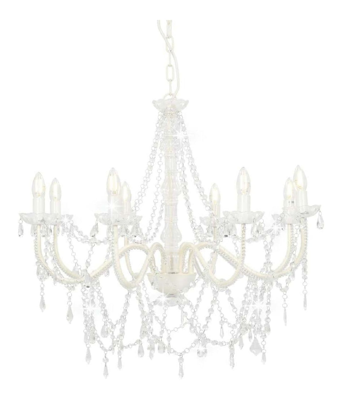 Lustre decoratif Blanc et Rouge avec diffusion lumineuse harmonieuse E14