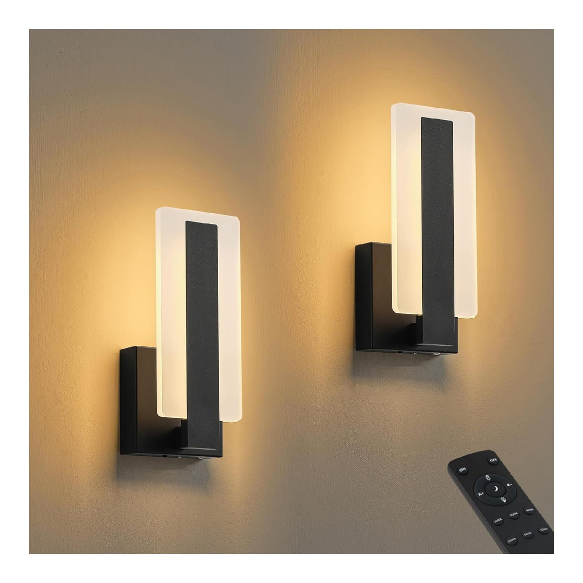 Applique murale Noir et Blanc au style moderne avec conception fonctionnelle 3000 K
